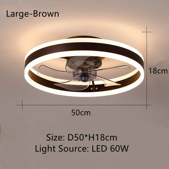 Nordic Modern Luxury Ceiling Fan Lamp - Compact And Creative Design With Remote Control H / 110V Fan