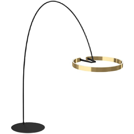 Led Floor Lamp Ring Shape Modern Creative Living Room Fishing Bedroom Bedside Lobby Vertical Lamps