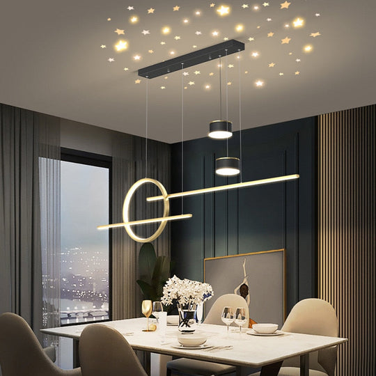 New Nordic Starry Pendant Light Modern Luxury Dining Room Lamp Creative Decorative Table Chandelier