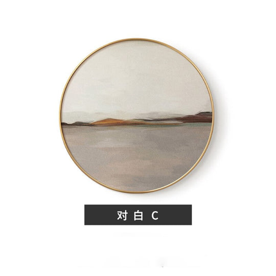 Modern Minimalist Nordic Abstract Landscape Canvas Poster 20X20Cm (No Frame) / C Wall Painting