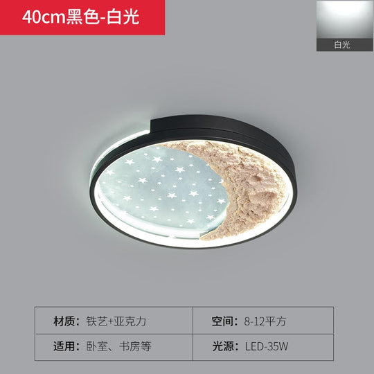 Modern Moon Ceiling Light Luxury Simple Bedroom Chandelier Creative Home Warm Sky Star Dining Room