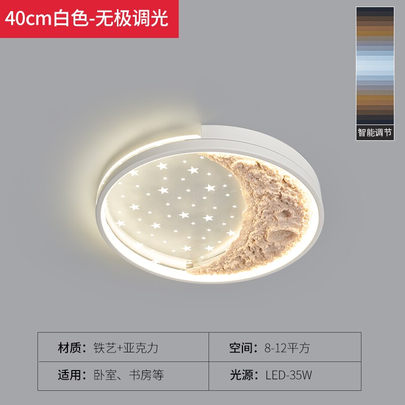 Modern Moon Ceiling Light Luxury Simple Bedroom Chandelier Creative Home Warm Sky Star Dining Room