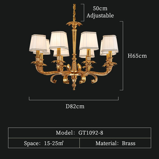 Grandeur - European Vintage Chandelier Simple Luxury Golden Home Living Dining Room Decoration