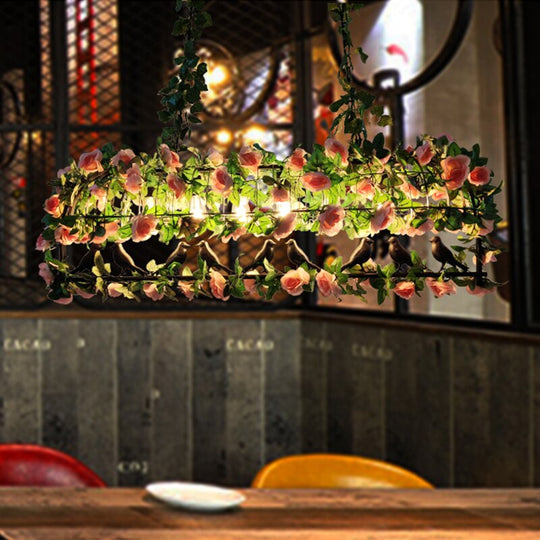 Theme Bar Restaurant Simulation Bouquet Plant Pendant Light Hot Pot Banquet Hall Hotel Private Room
