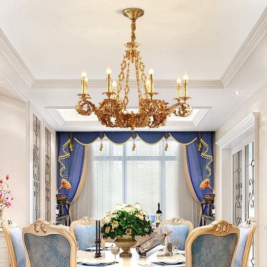 Dazzle - French Classic Luxury Baroque Light Led Antique Brass Indoor Lighting Chandelier Chandelier