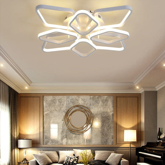 Nordic Creative Living Room Decor Led Chandeliers Modern Minimalist Romantic Bedroom Geometric