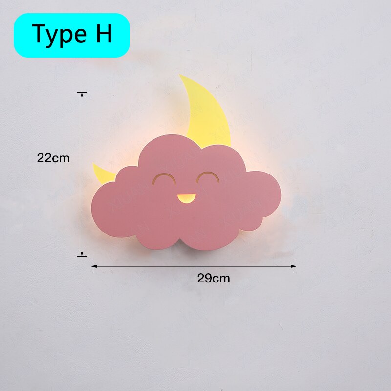 Hot Air Balloon Cloud Wall Light Creative Children Lamp For Bedroom Bedside Lighting Led Indoor