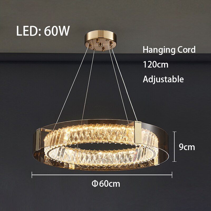 Luxury Dimmable Crystal Ceiling Lights - Modern Led Chandelier Lamps For Bedroom Decor & Home