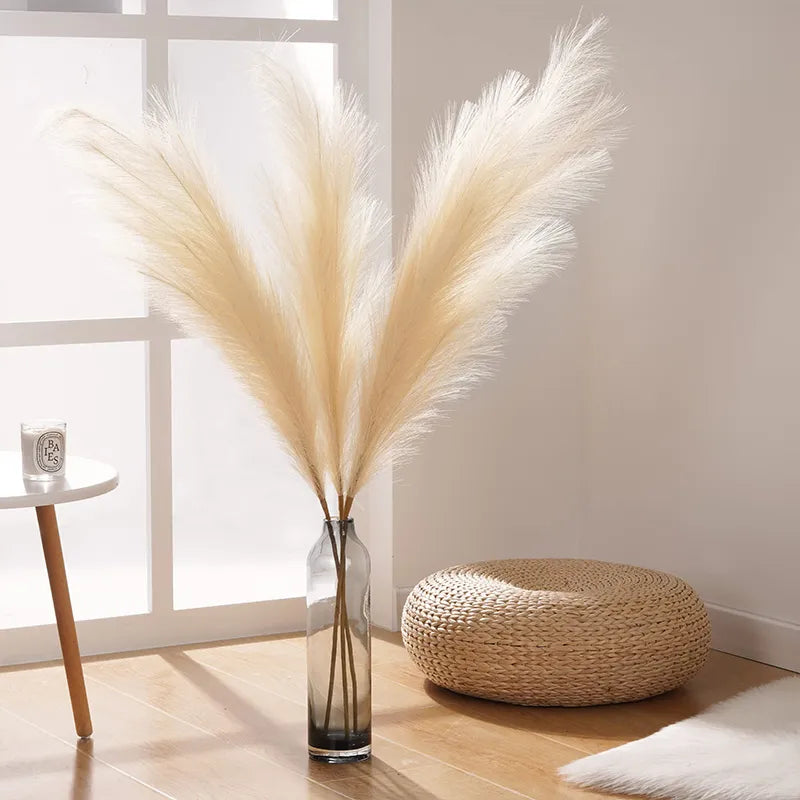 39Inch 3 Piece Fluffy Artificial Pampas Grass Flower For Decor Boho Bouquet Wedding Home Christmas