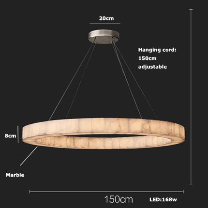 Led Retro American Marble Black Silver Ceiling Chandelier Lighting Lustre Suspension Luminaire