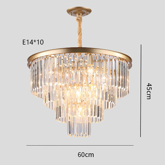 Remote - Controlled Led Crystal Ceiling Chandelier - Modern Home Decor Lighting For Living Room &