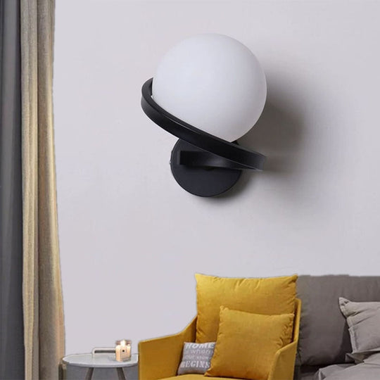 Black/White Metal Wall Lights Simple Living Room Bedroom Bedside Corridor Stairs Lamps G9 Sconce