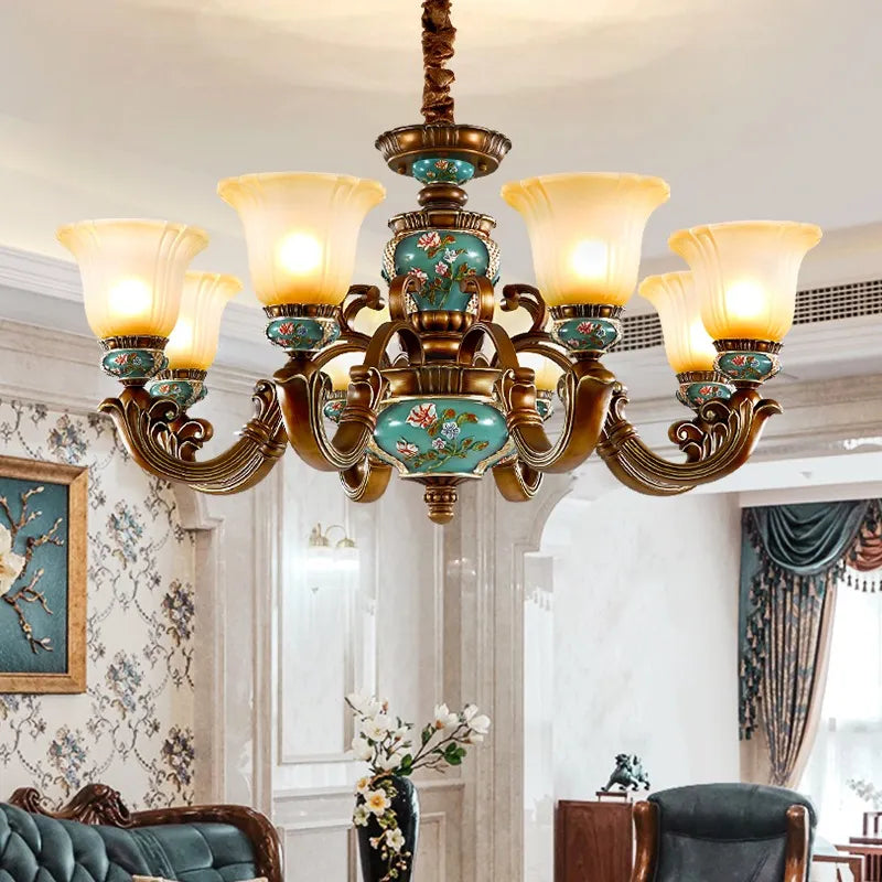 Genevieve European Vintage Resin Chandelier - Luxurious Lighting For Living Rooms Villas And