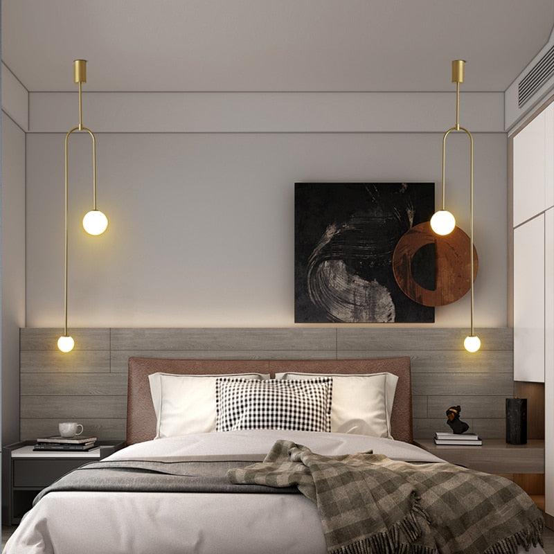 Nordic Bedroom Bedside Restaurant Pendant Lamp Bar Simple Living Room Background Wall Led Creative