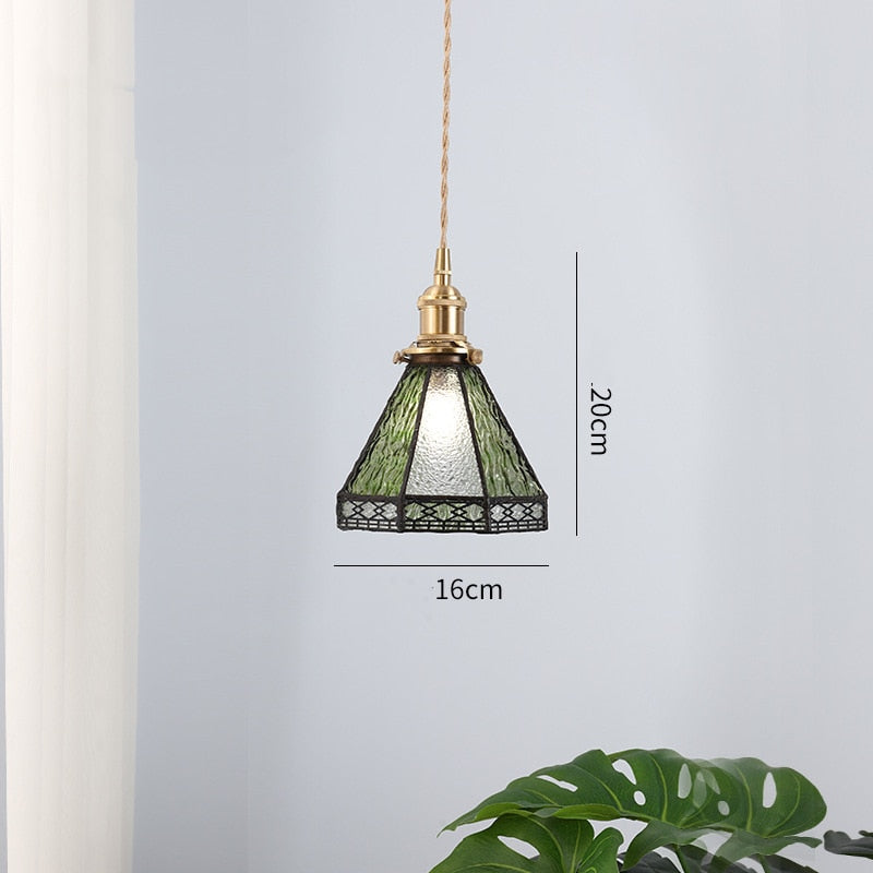 New Nordic Glass Led Pendant Lights Fixtures Copper Bedroom Dinning Room Restaurant Modern Hanging