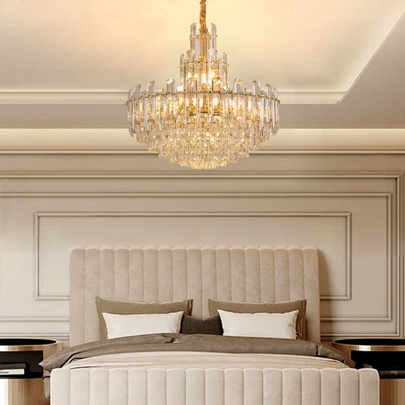 Luxury White Crystal Chandeliers For Living Room Dining And Villa Lighting Chandelier
