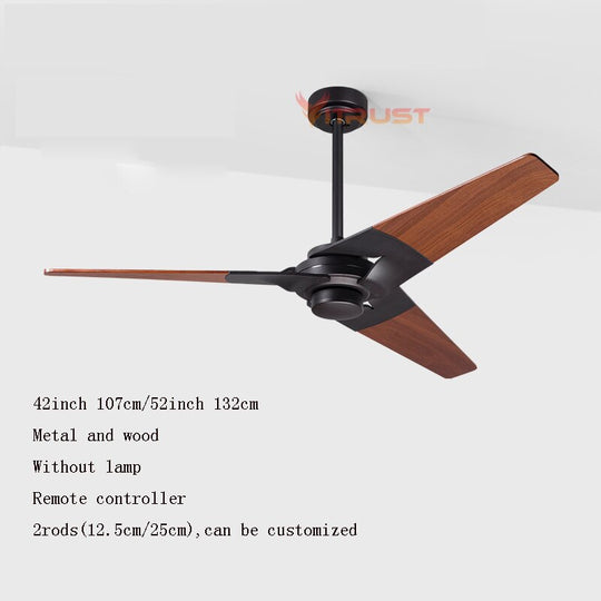 Modern Wooden Led Ceiling Fan Lamp - An Industrial Hanging Chandelier For Living Room Bedroom And