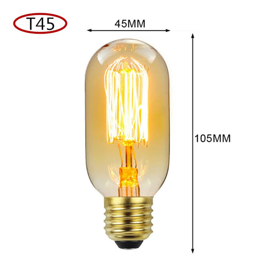 Edison Bulb E27 40W 60W 80W C35 St64 T45 Bt53 A60 G80 G95 G125 Filament Incandescent Light Ampoule