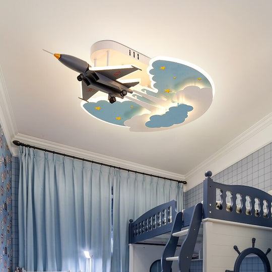 Airplane Led Ceiling Lights For Boys Girls Baby Bedroom Study Room - Colorful Kids Lamp (110V-260V)