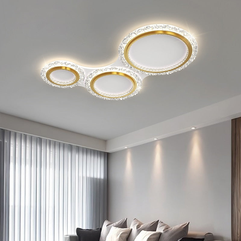 Nordic Living Room Chandeliers Luxury Creative Ring Combination Ceiling Lights Simple Modern