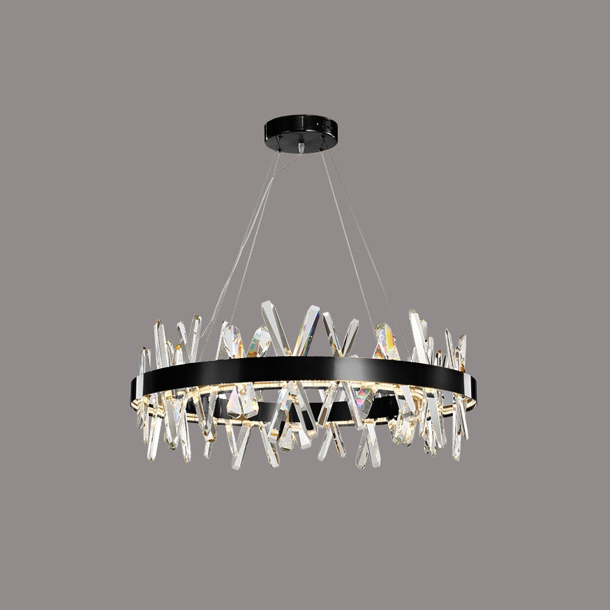 Modern Led Chandelier For Living Room Dining Home Decor Bedroom Round Indoor Lighting Stepless