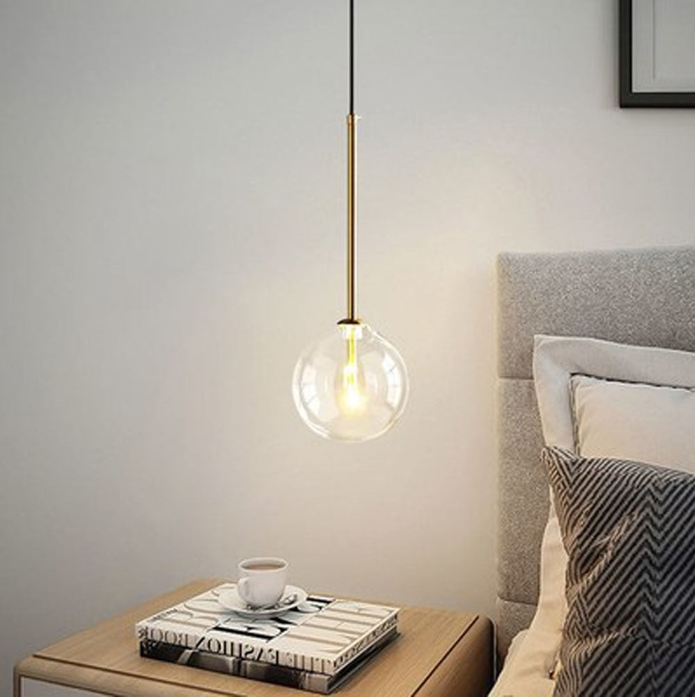 Nordic Pendant Lamp Modern Clear Glass Lights Ball Vintage Hanging For Loft Kitchen Living Room