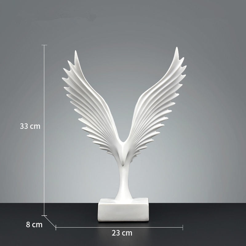 Nordic Modern Resin Eagle Sculpture: Elegant Family Ornament For Home And Office White A Decor Items