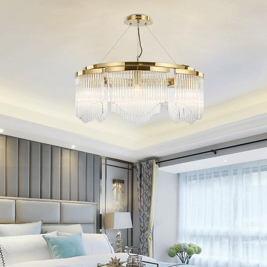 Lustrous Allure: Stainless Steel Crystal Led Chandeliers For Luxurious Spaces Chandelier