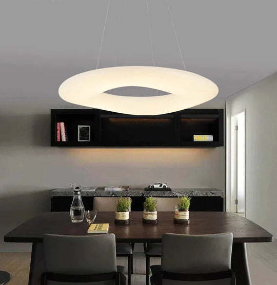 Led Living Room Chandelier Creative Ring Light Luxury Pendant