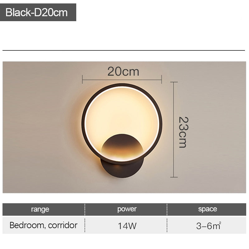 Modern Led Wall Light For Stairs Aisle Home Decor Bathroom Bedroom Bedside Smart Background Lamp