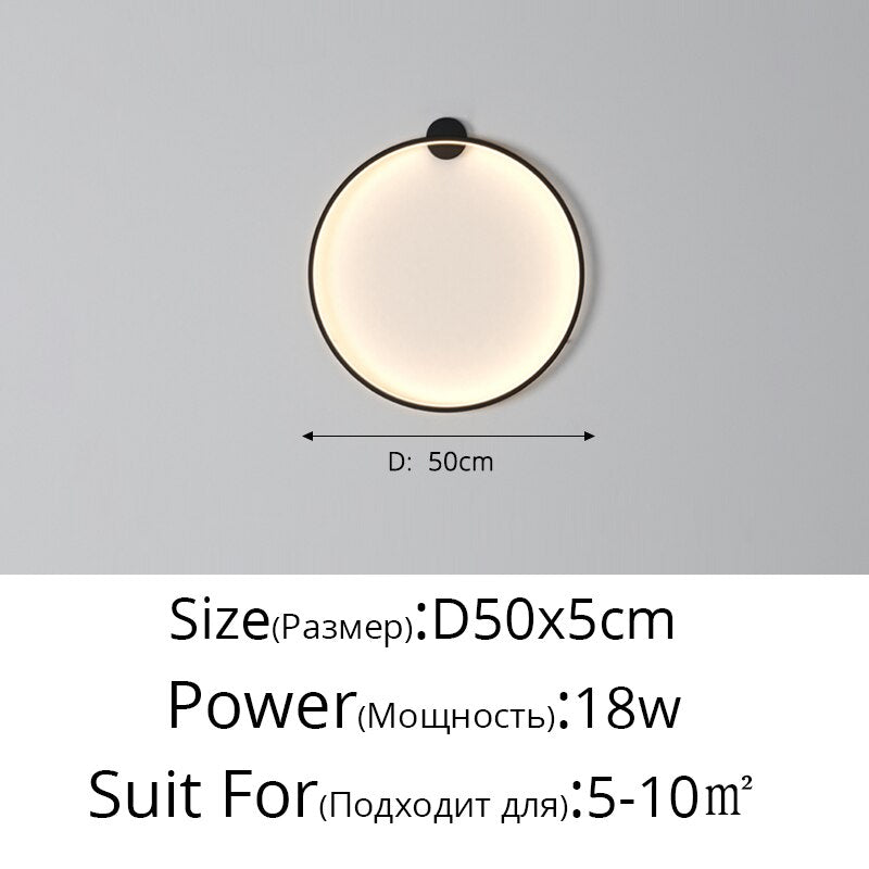 New Minimalist Led Wall Lamps For Bedroom Bedside Sofa Background Light Stairwell Aisle Hallway