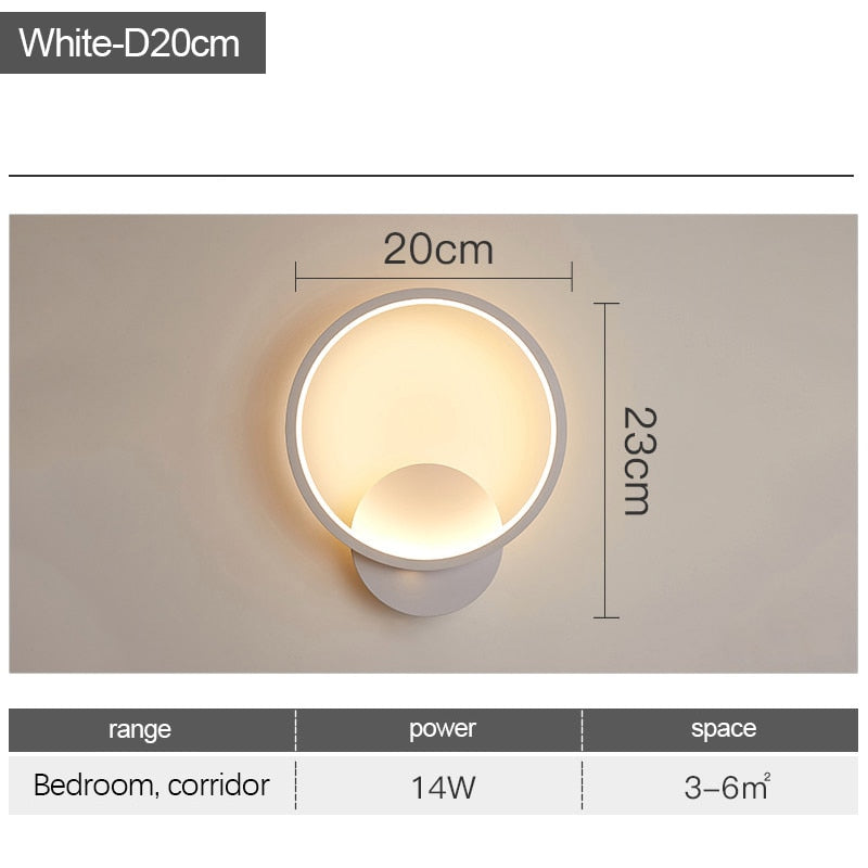 Modern Led Wall Light For Stairs Aisle Home Decor Bathroom Bedroom Bedside Smart Background Lamp