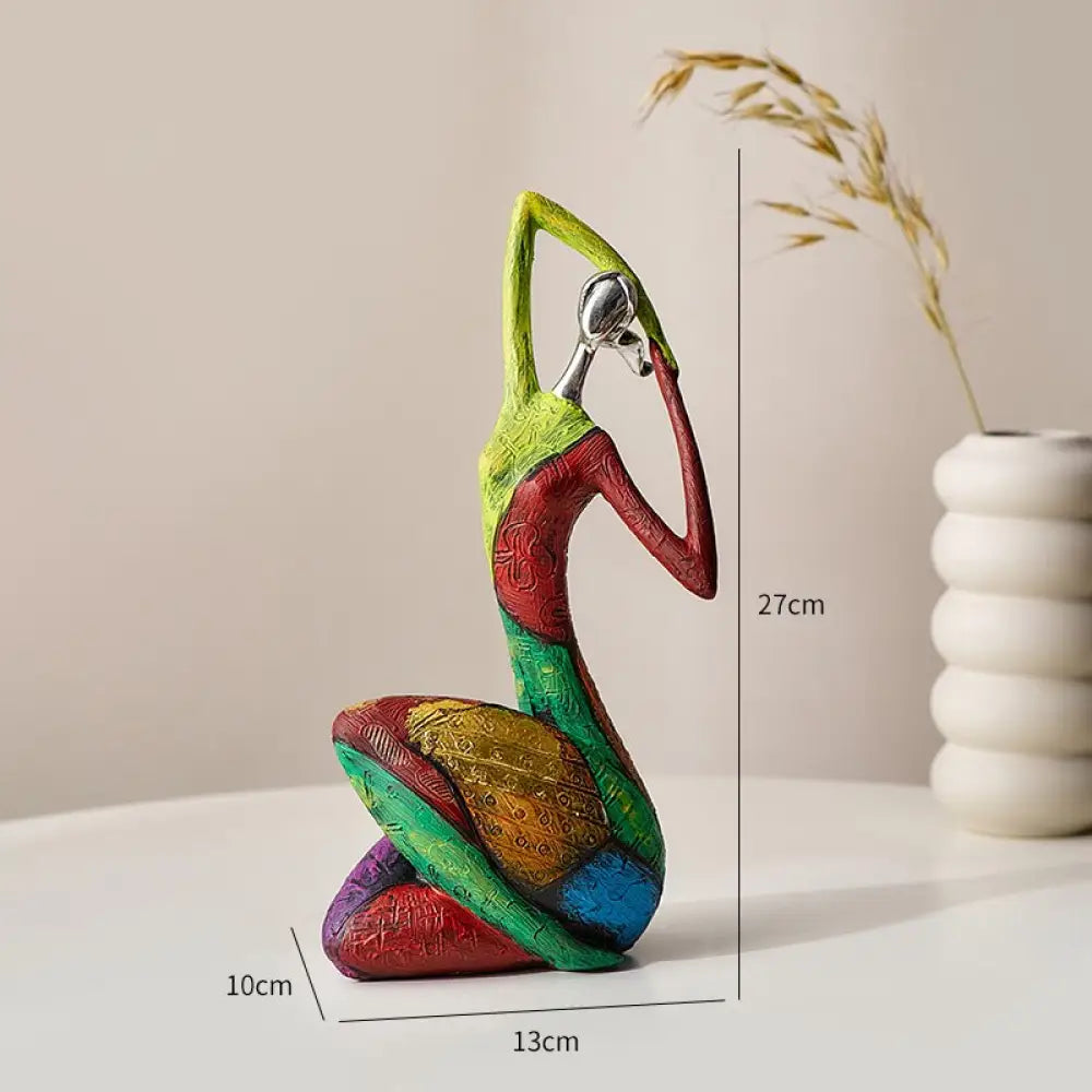 Abstract Art Resin Woman Sculpture: A Modern & Vibrant Touch For Home Decor 1 Items