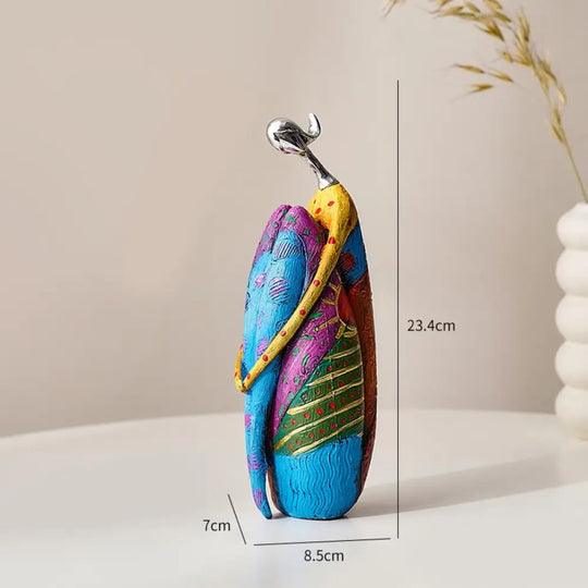 Abstract Art Resin Woman Sculpture: A Modern & Vibrant Touch For Home Decor 2 Items