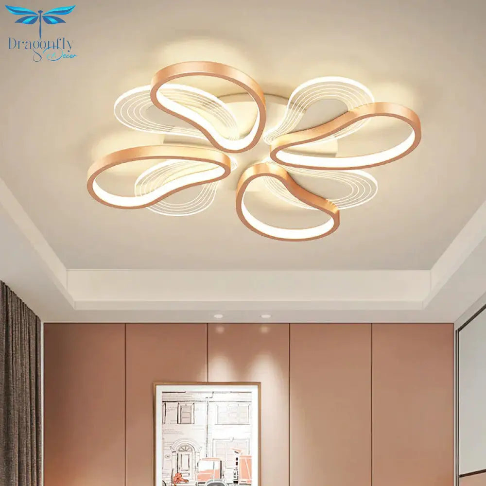 Acrylic Living Room Ceiling Lamp Led Petal Shaped Bedroom Modern Simple Household Restaurant