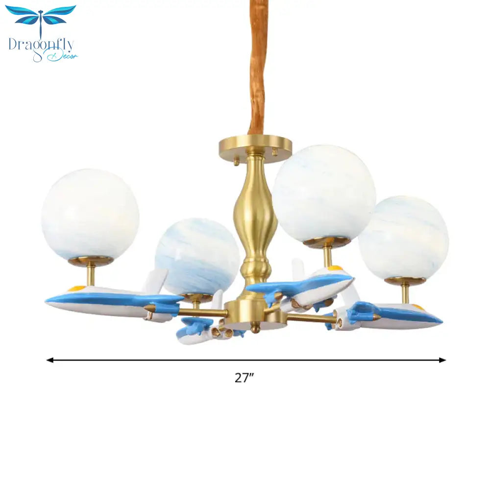 Airplane Kid Bedroom Hanging Lights Metal Cartoon Pendant