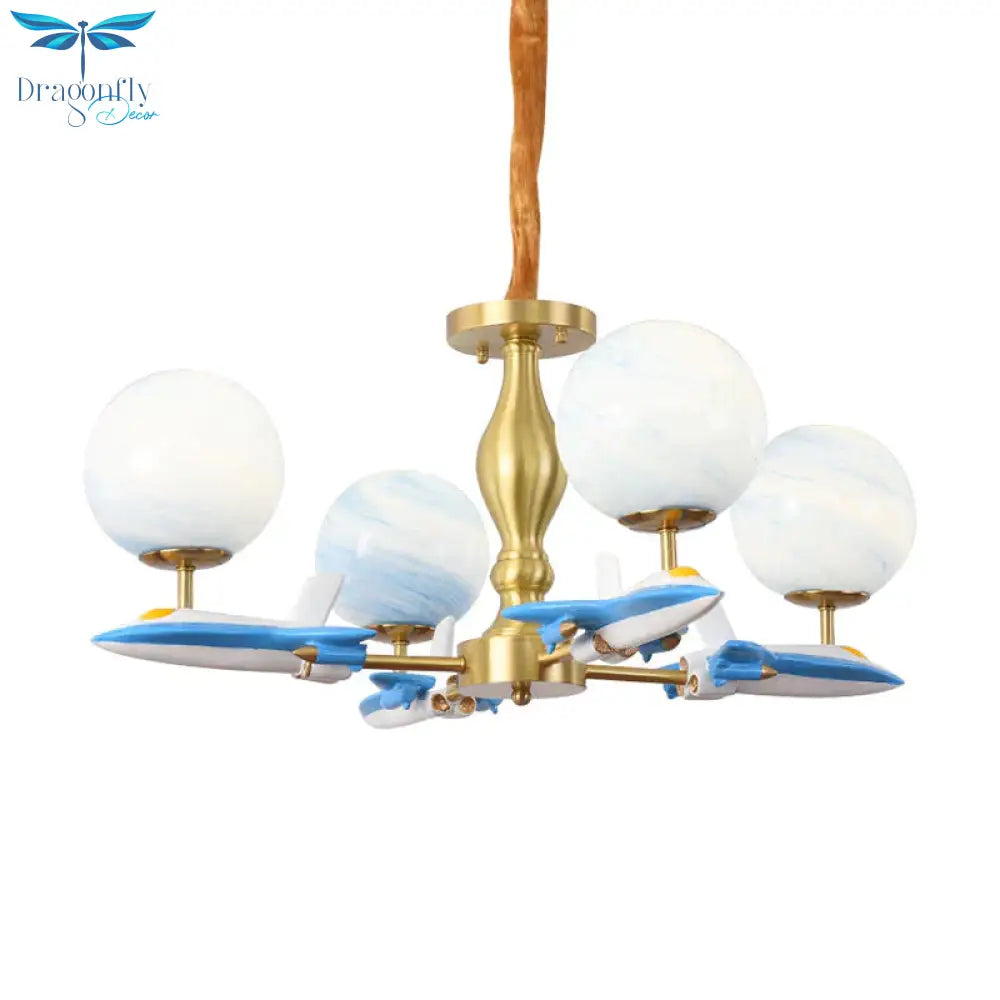 Airplane Kid Bedroom Hanging Lights Metal Cartoon Pendant