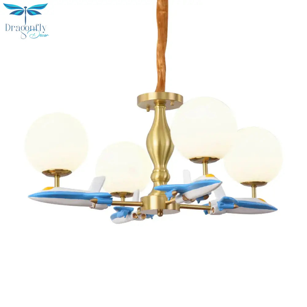 Airplane Kid Bedroom Hanging Lights Metal Cartoon Pendant
