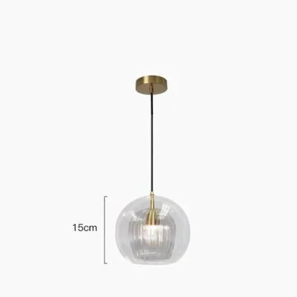 All Copper Dining Room Chandelier Small Table Lamp Household Creative Glass Duplex Staircase Nordic