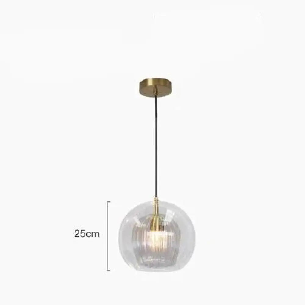 All Copper Dining Room Chandelier Small Table Lamp Household Creative Glass Duplex Staircase Nordic