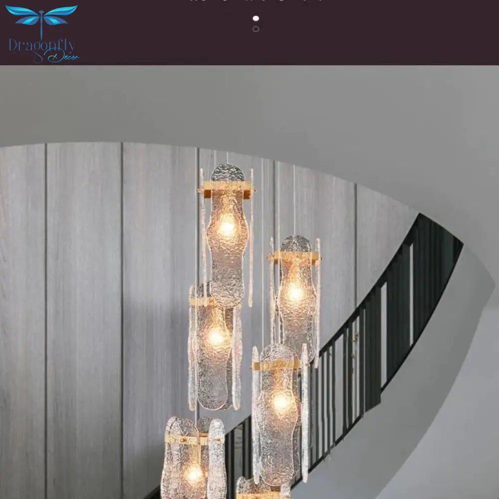 All - Copper Luxury Stair Chandelier Modern Restaurant Table Lamp Ins Creative Personality Bedside