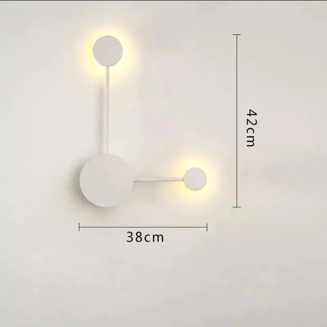 Alora | Modern Sputnik Led Wall Light White 2 Heads / Warm Lamp