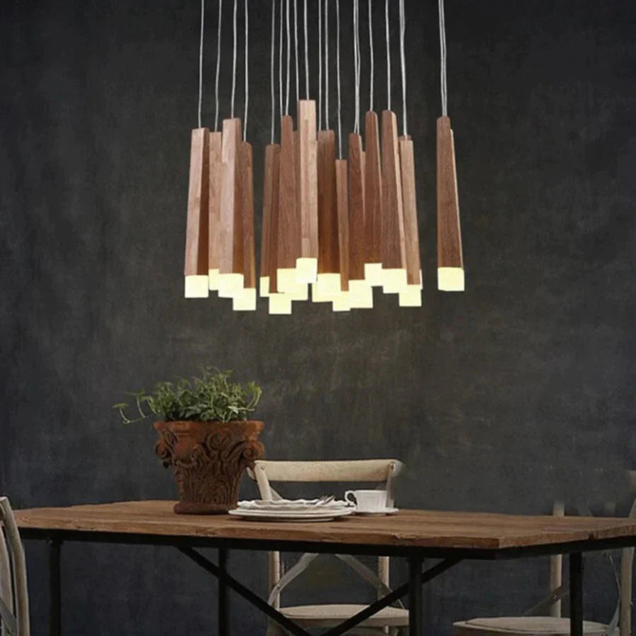 Amani - Nordic Minimalist Wood Art Pendant Lamp