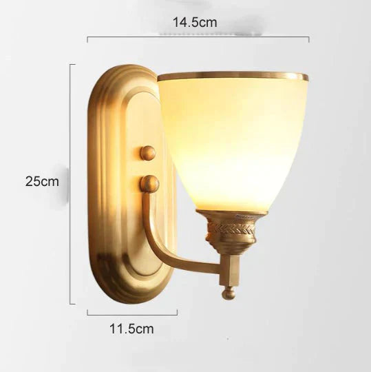 American Bedroom Bedside Copper Wall Lamp / Without Light Source Lamps