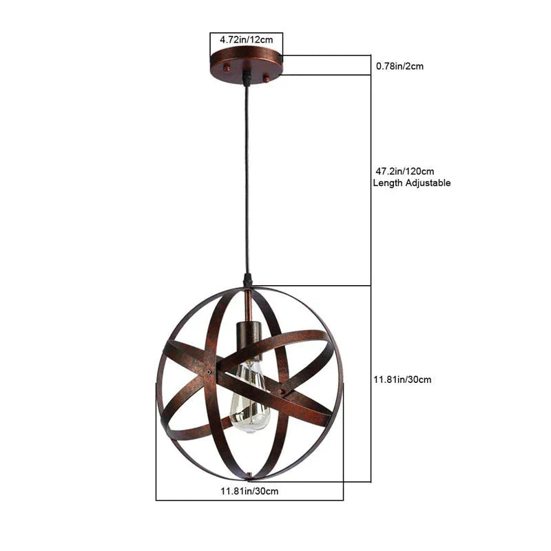 American Chandelier Industry Wind Led Lamps A - Red Bronze 30Cm / No Light Source Pendant