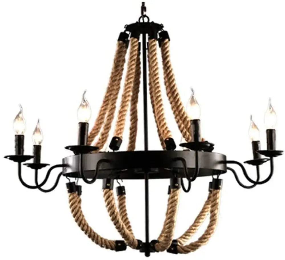 American Country Loft Vintage Big Wooden Beads Hang Pendant Lamp E27 E14 Led Lights Modern For