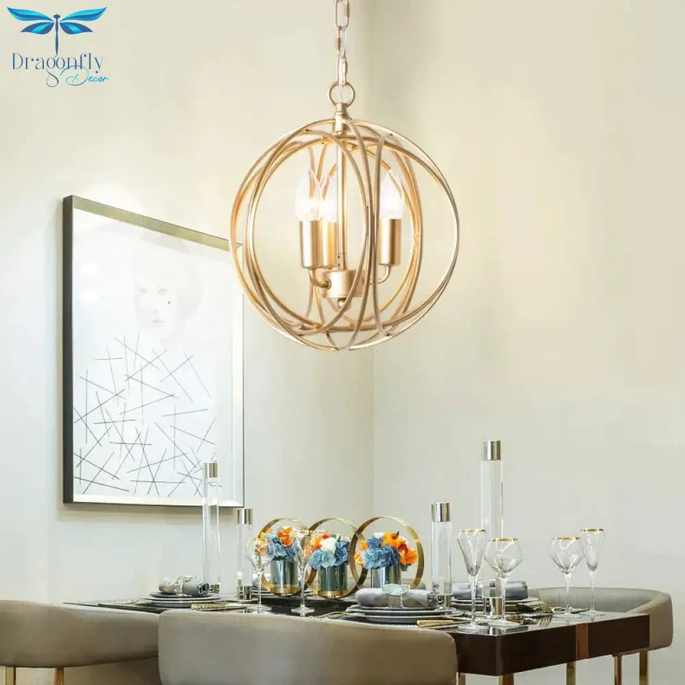 American Hall Pendant Lights Nordic Country Round Restaurant Lamp Simple Modern Bedroom Study Room
