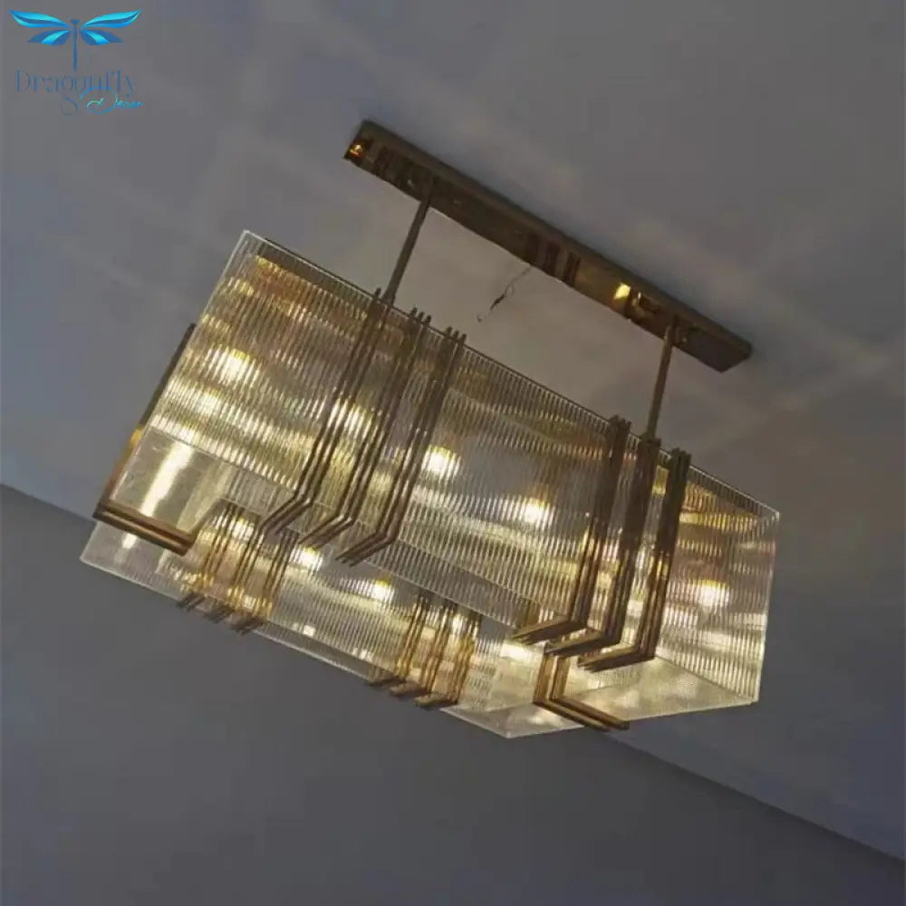 American Luxury Steel Led E14 Pendant Lights Dining Room Gold Lustre Straight Hanging Lamp Deco