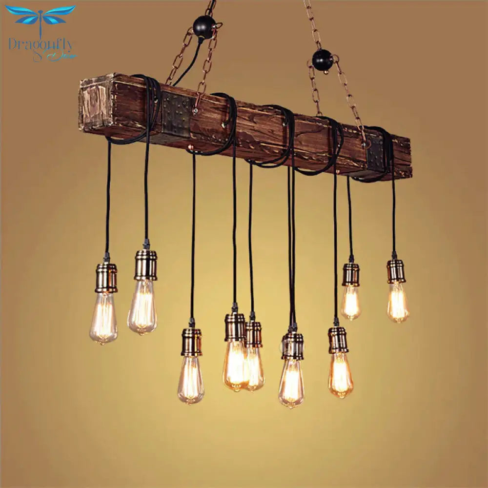 American Retro Boat Wooden Chandelier Creative Personalized Wooden Chandelier As Show / No Light