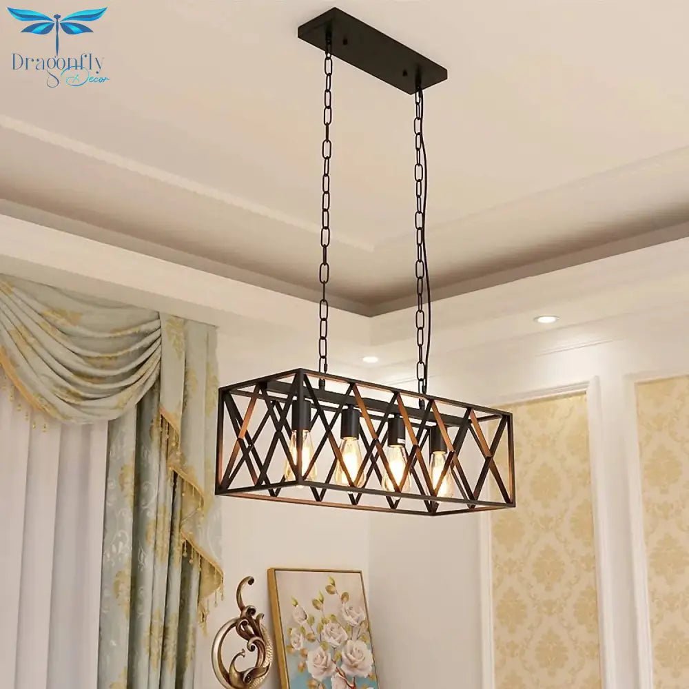 American Retro Iron Chandelier Pendant